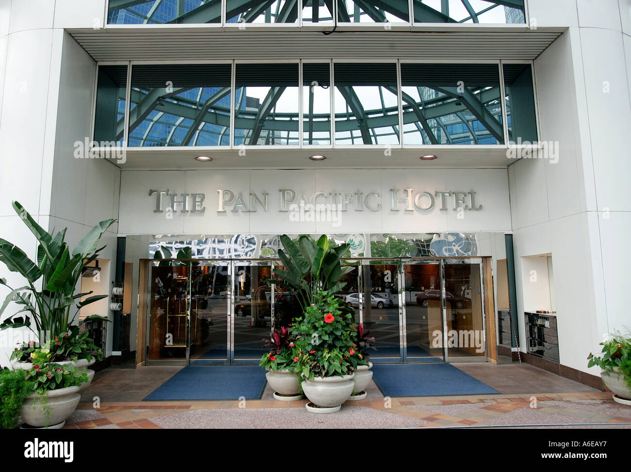 Entrée de l'hôtel Pan Pacific de Vancouver, British Columbia, Canada Banque D'Images