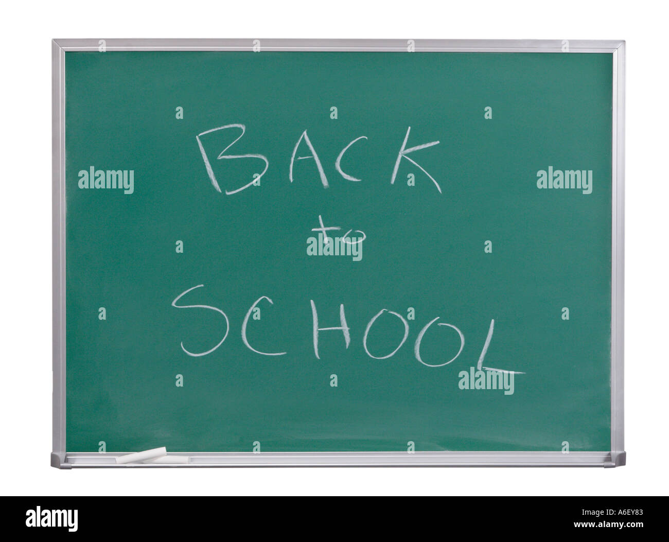 Retour à l'école written on chalkboard Banque D'Images