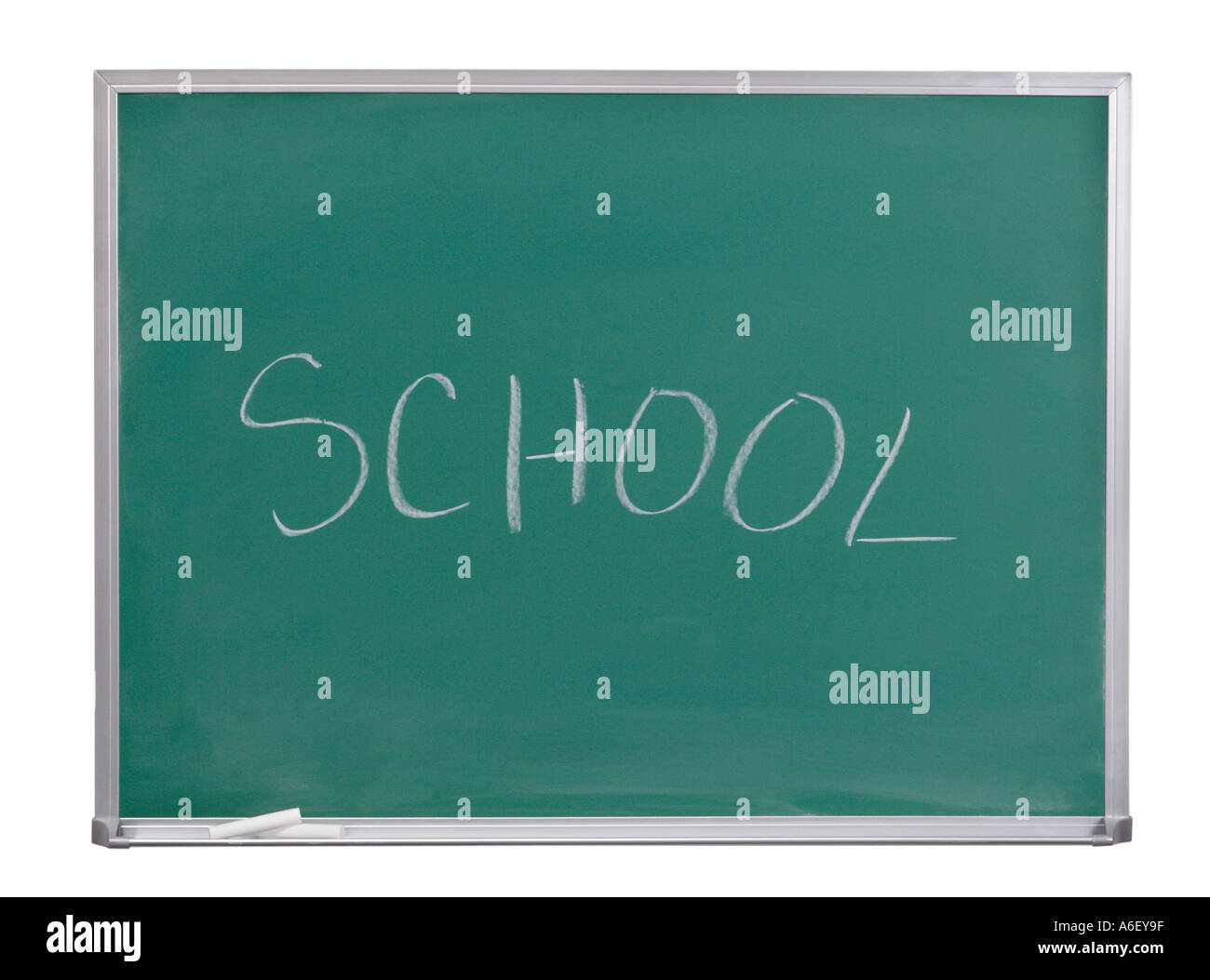 Écrit à l'école on chalkboard Banque D'Images