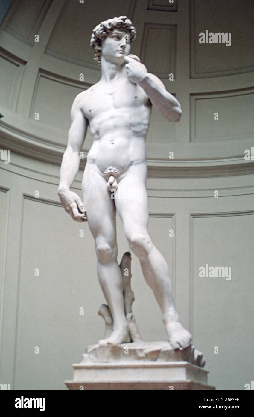 Statue de David de Michel-Ange à Florence Italie Banque D'Images