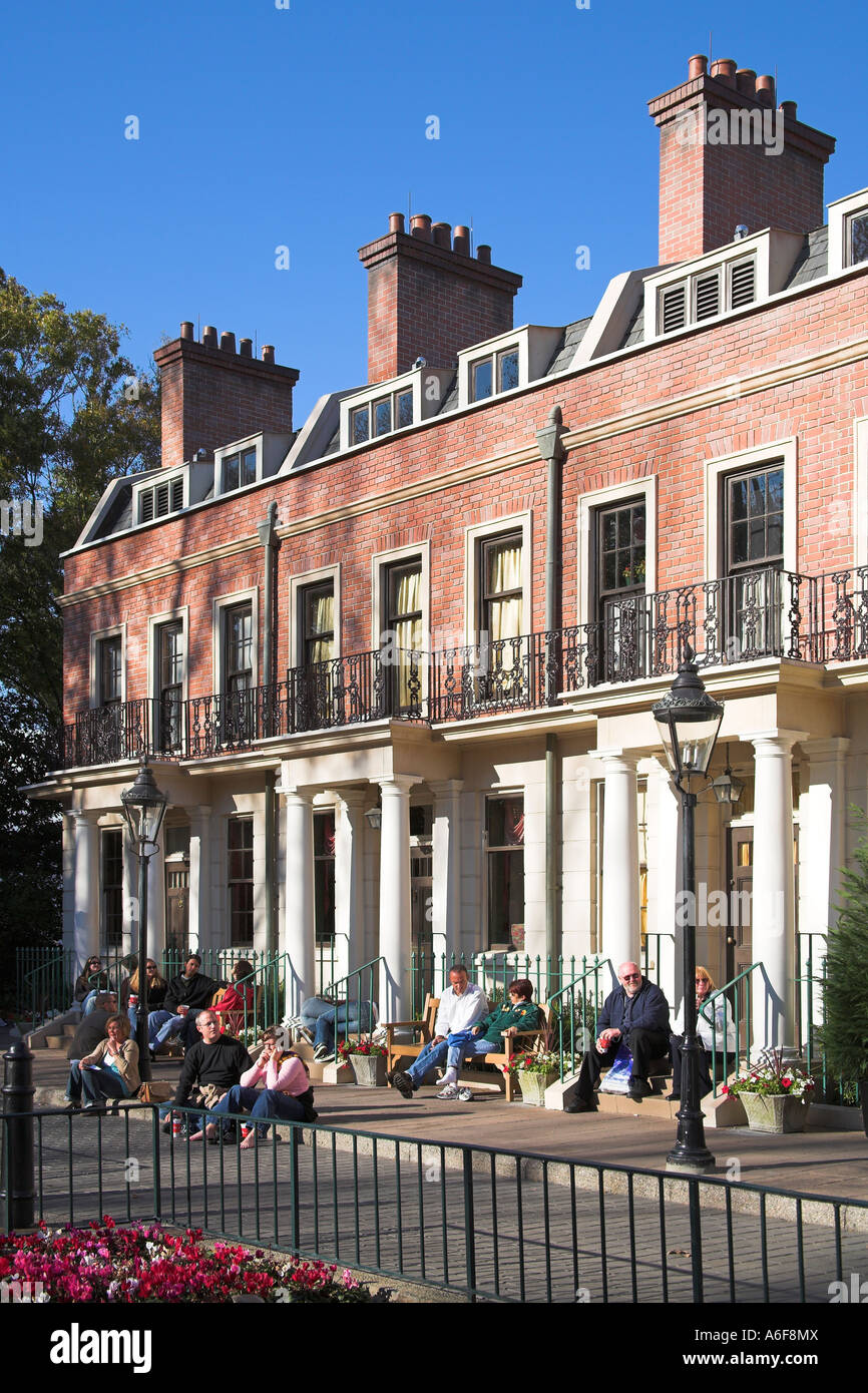 La région de Regency Street, section anglaise d'EPCOT Center, World Showcase, Disney World, Orlando, Floride, USA Banque D'Images