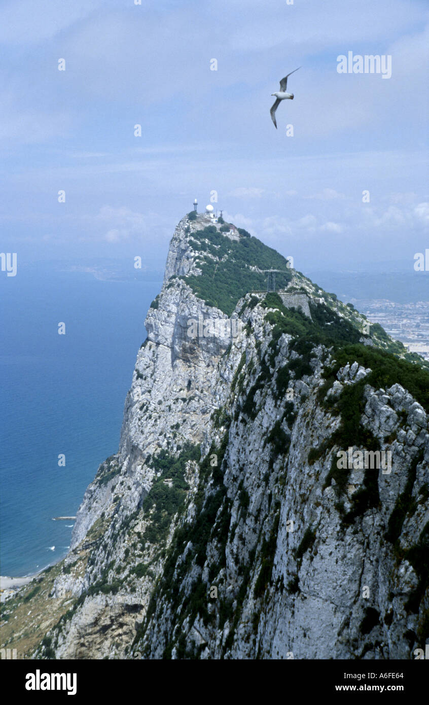Vue du haut de Gibraltar vista desde lo alto de Gibraltar Banque D'Images