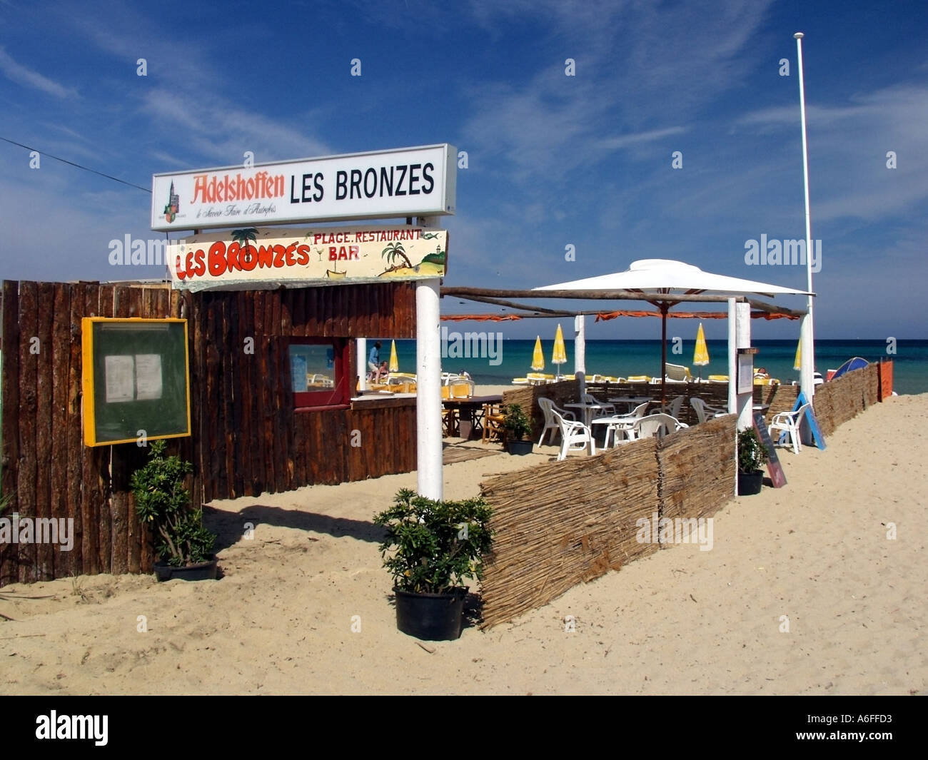 France Provence cote d azur sud de la france plage de Tahiti près de st tropez Banque D'Images