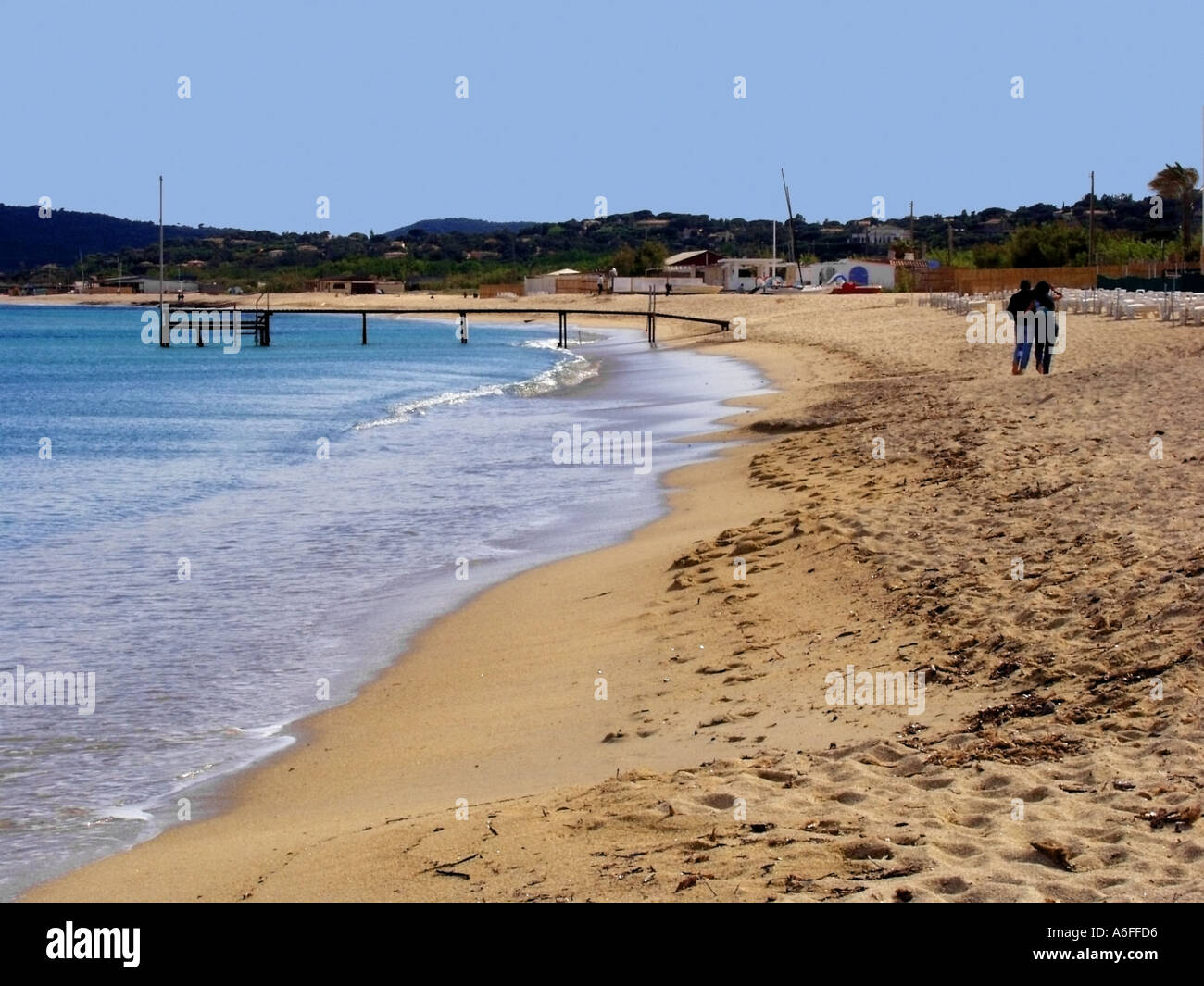 Plage de Tahiti près de st topez cote d azur provence france Banque D'Images