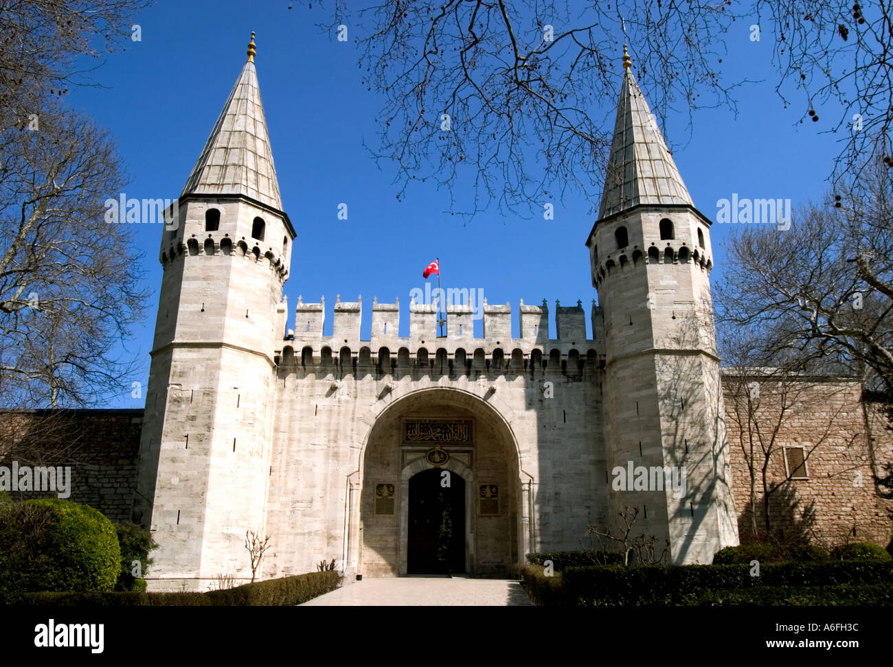 Salutations de la porte l'entrée principale du palais de Topkapi. Istanbul. La Turquie Banque D'Images