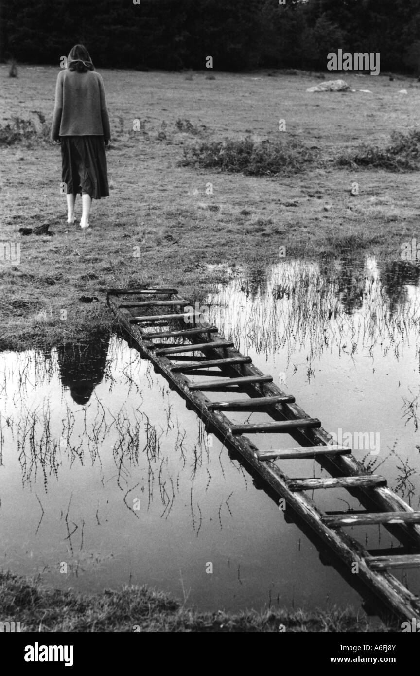 Femme solitaire Banque D'Images