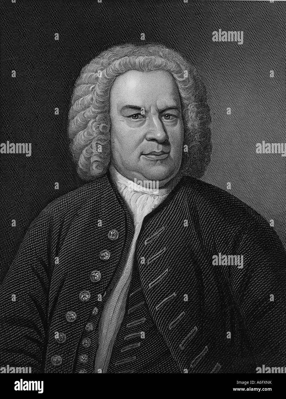 JOHANN Sebastian BACH compositeur allemand 1685 à 1750 Banque D'Images