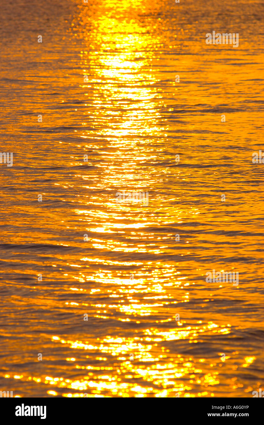 MIAMI FLORIDA USA soleil réflexions sur l'eau Biscayne Bay Banque D'Images