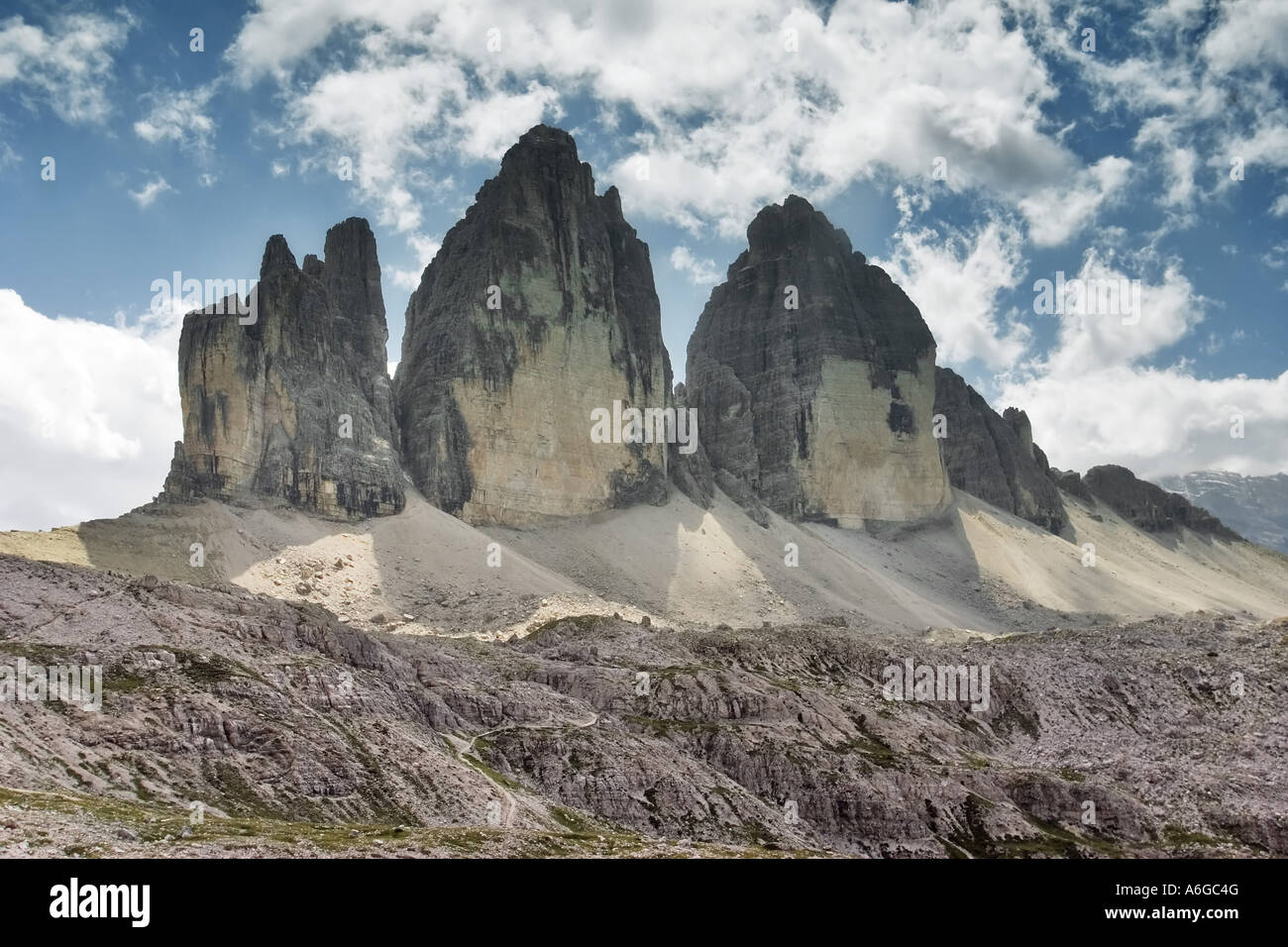 Tre Cime di Lavaredo, Italie, Dolomites de Sesto Banque D'Images