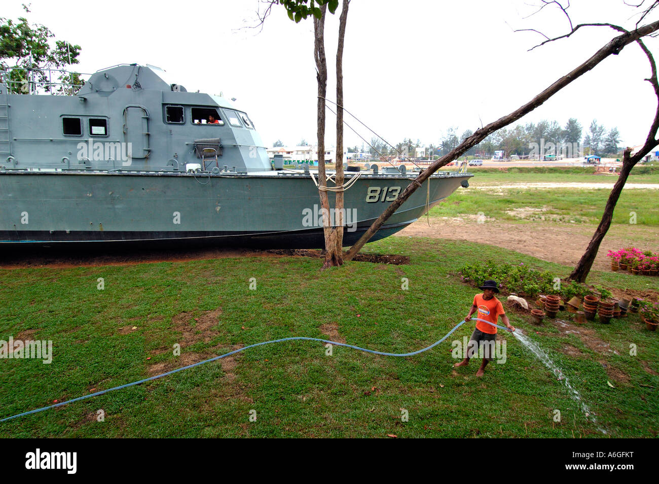 La Thaïlande Khao Lak, un an après le tsunami du 26 décembre 2004. Banque D'Images