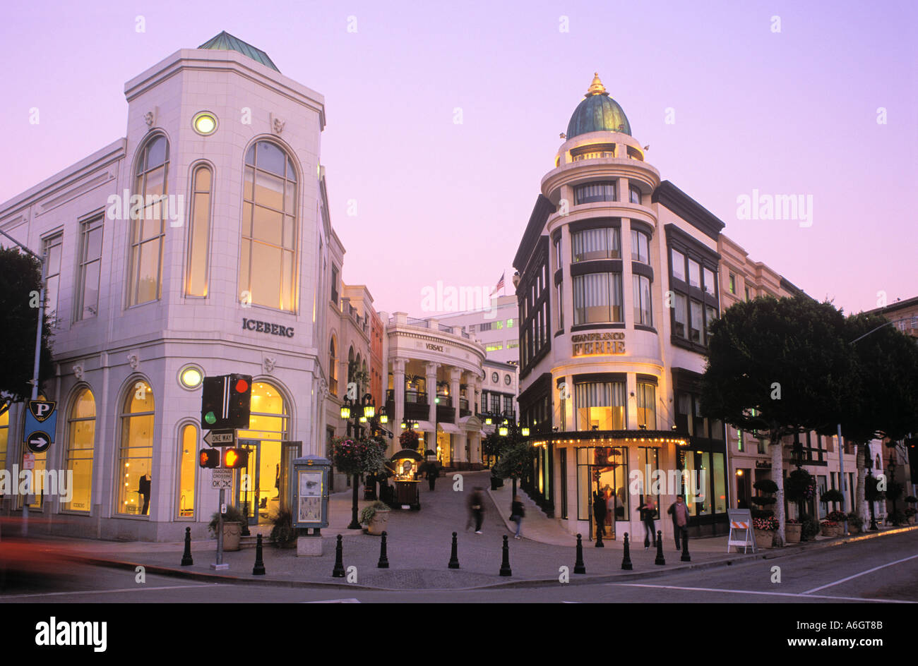 Beverly Hills Rodeo Rodeo Drive via la Californie Banque D'Images
