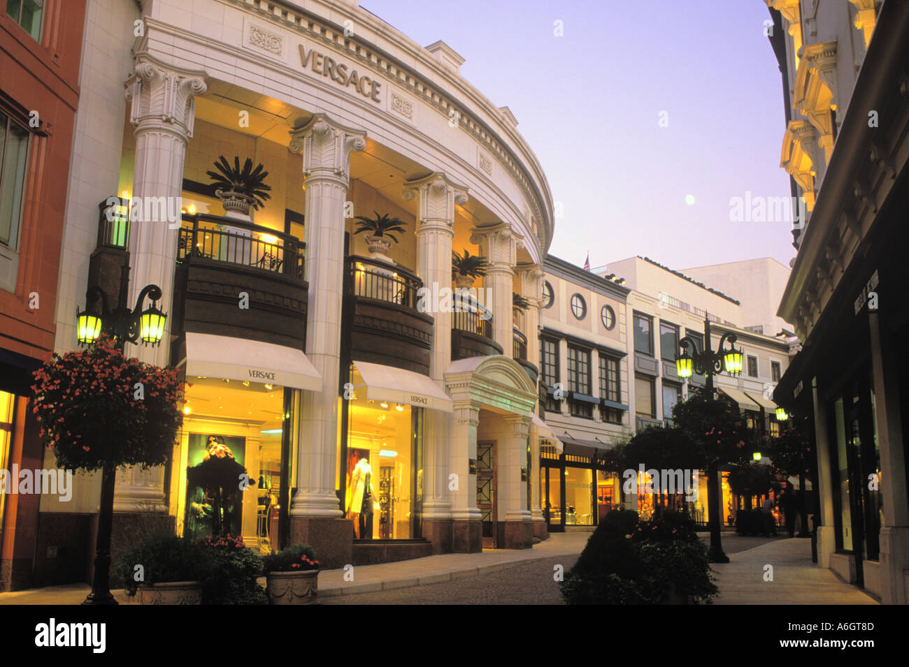 Beverly Hills Rodeo Rodeo Drive via la Californie Banque D'Images