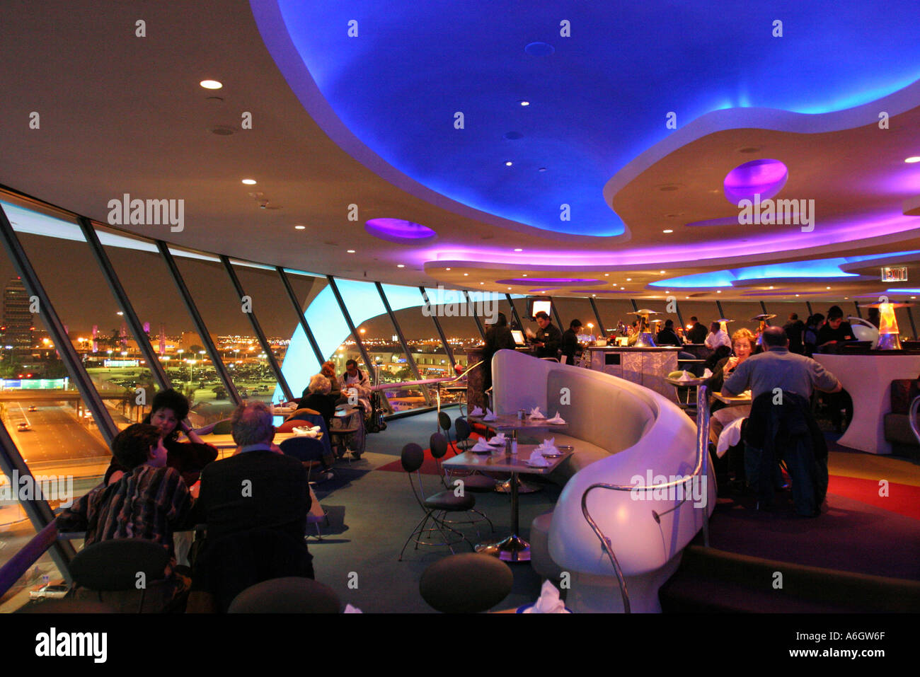 Rencontrez des Restaurant de l'aéroport de Los Angeles LA CALIFORNIE Banque D'Images