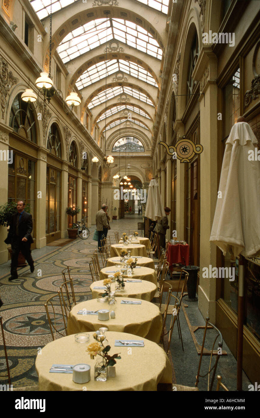 Paris. La France. Galerie Vivienne passage 2ème arrondissement. Banque D'Images