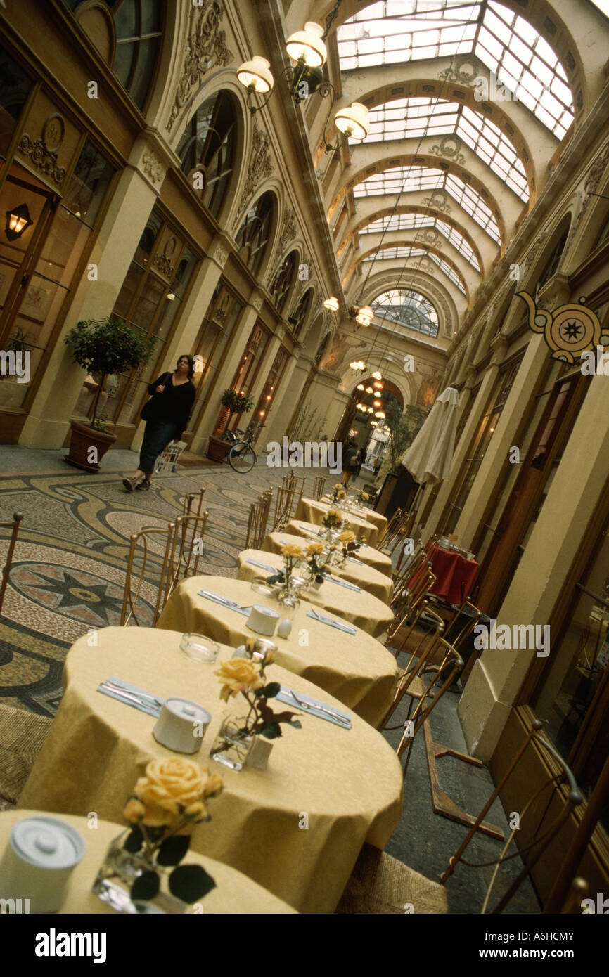 Paris. La France. Galerie Vivienne passage 2ème arrondissement. Banque D'Images