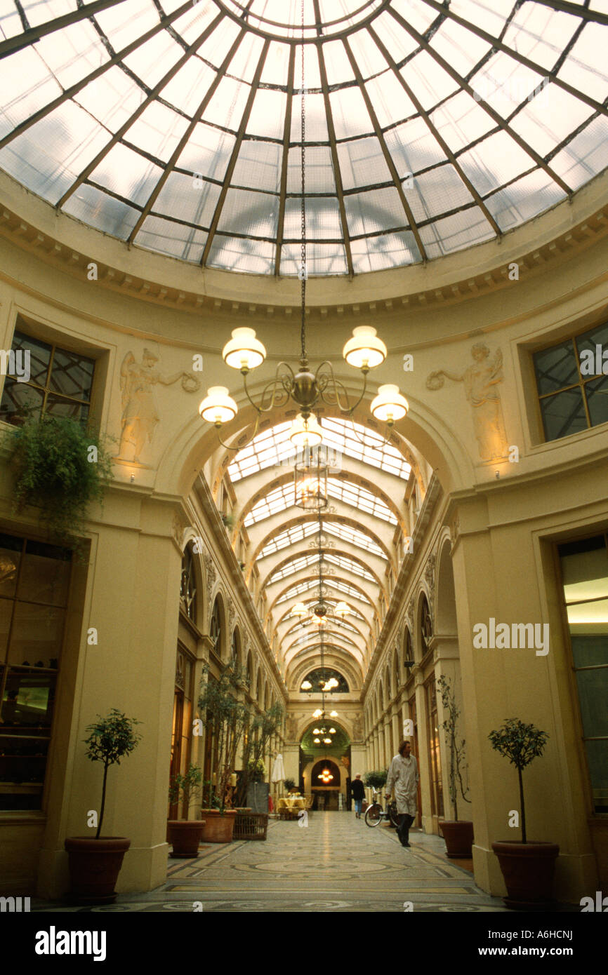 Paris. La France. Galerie Vivienne passage 2ème arrondissement. Banque D'Images