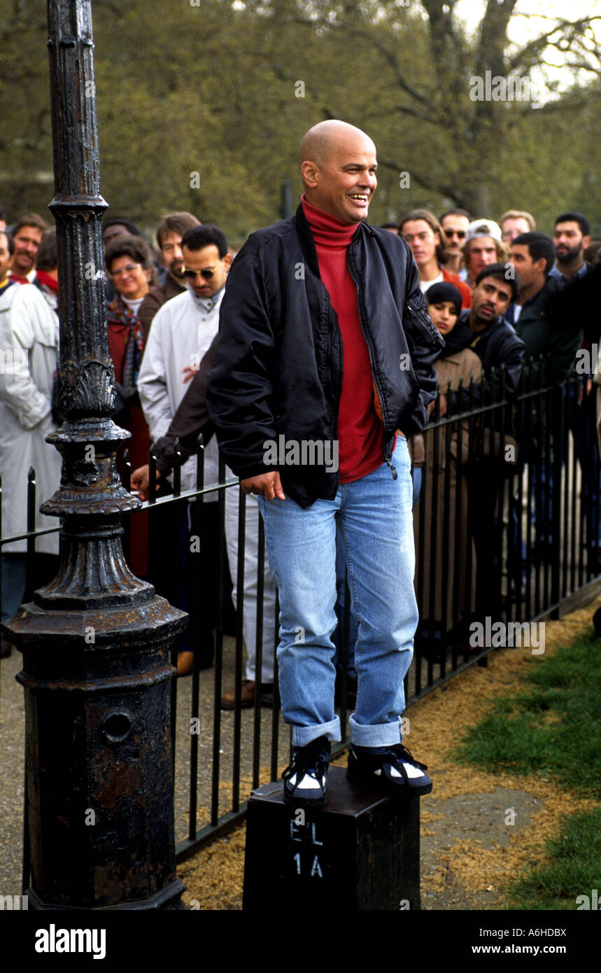 Speakers Corner Hyde Park Londres Banque D'Images