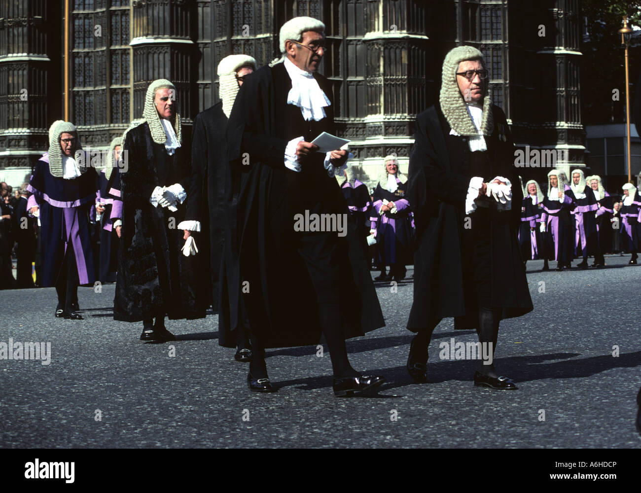 Procession annuelle des juges de l'abbaye de Westminster à la Chambre des lords de Londres,service ci-après pour marquer benning de Law Banque D'Images