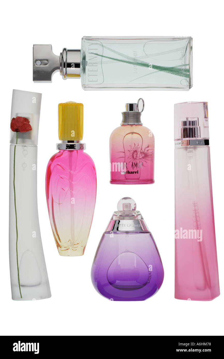 Flacons à parfum de femmes Banque D'Images