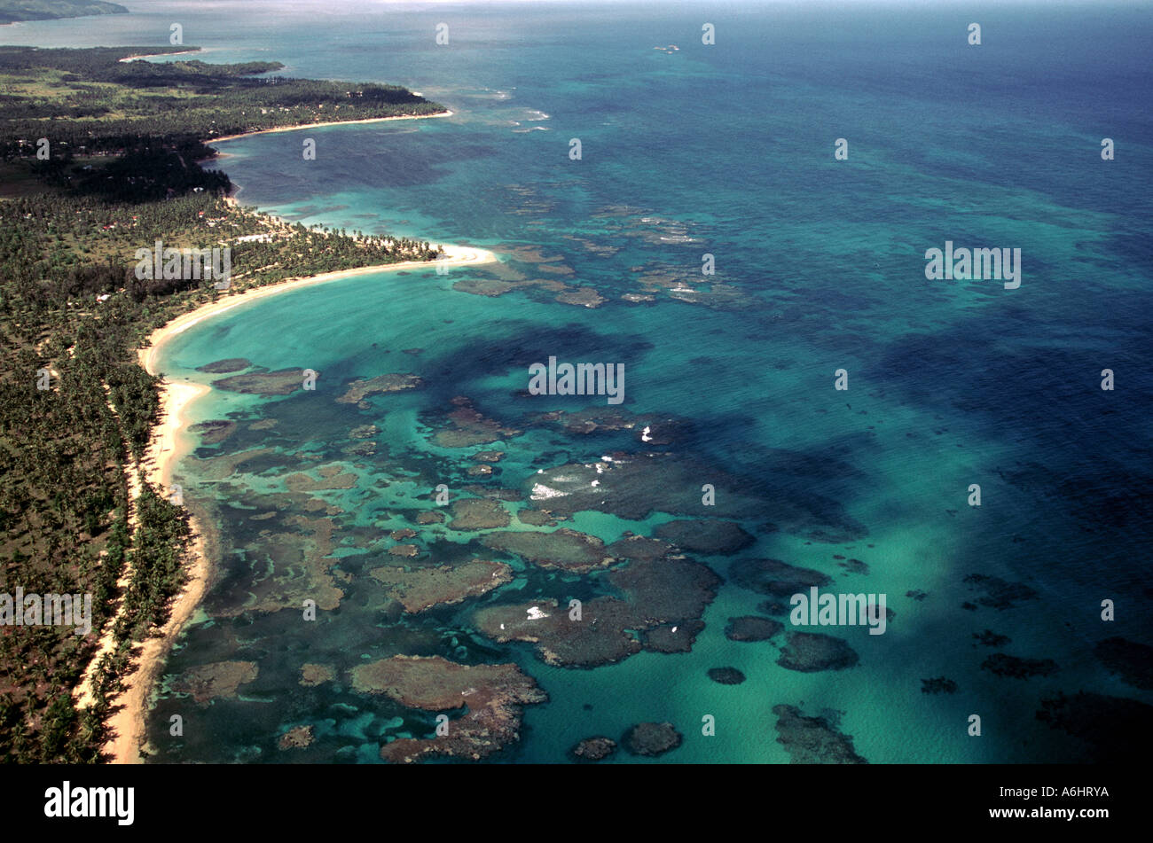 République dominicaine côte nord-est près de Pescadores Banque D'Images