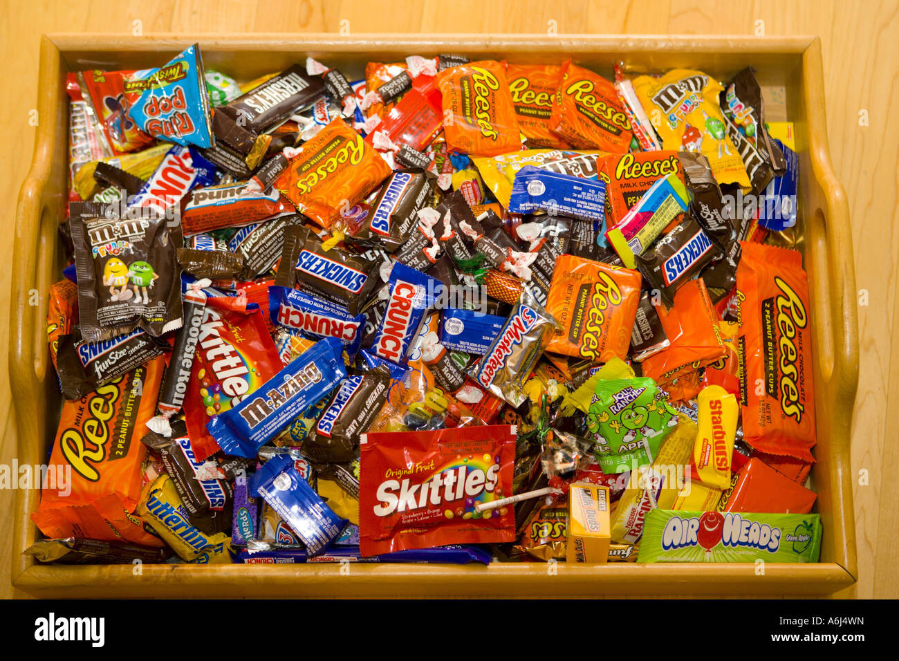 ARLINGTON VIRGINIA USA Candy recueillies par trick or treat sur Halloween Banque D'Images