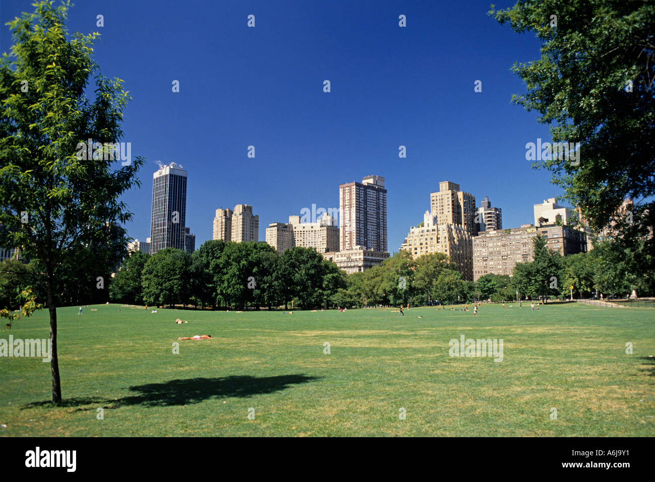 Les immeubles de Manhattan depuis Central Park, New York, USA Banque D'Images