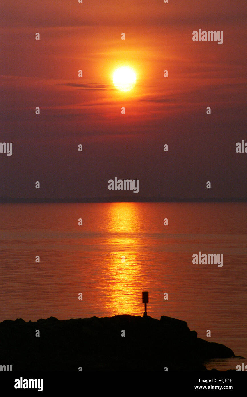 Au coucher du soleil, de la mer Baltique Banque D'Images