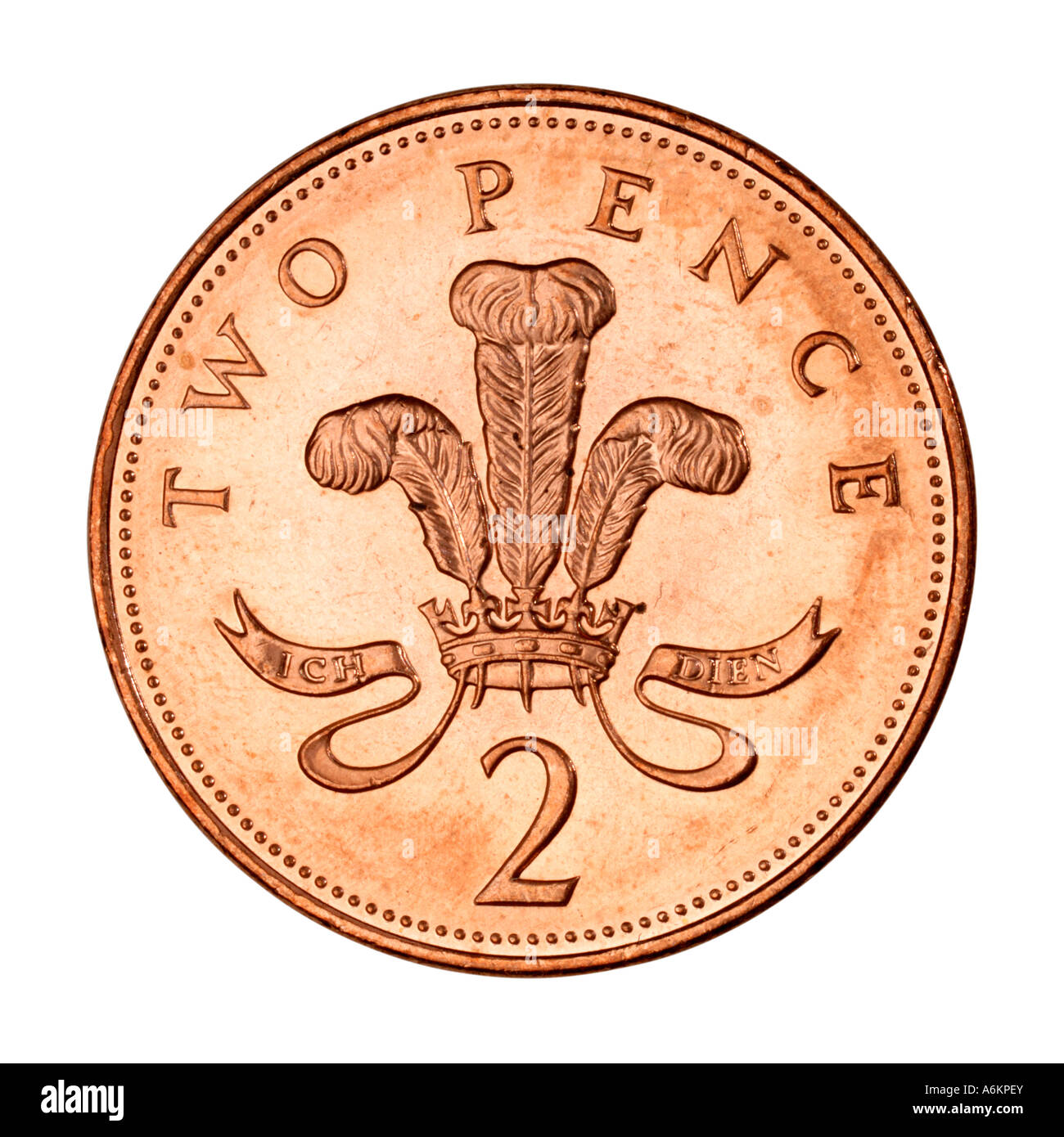pièce de deux pence Banque D'Images