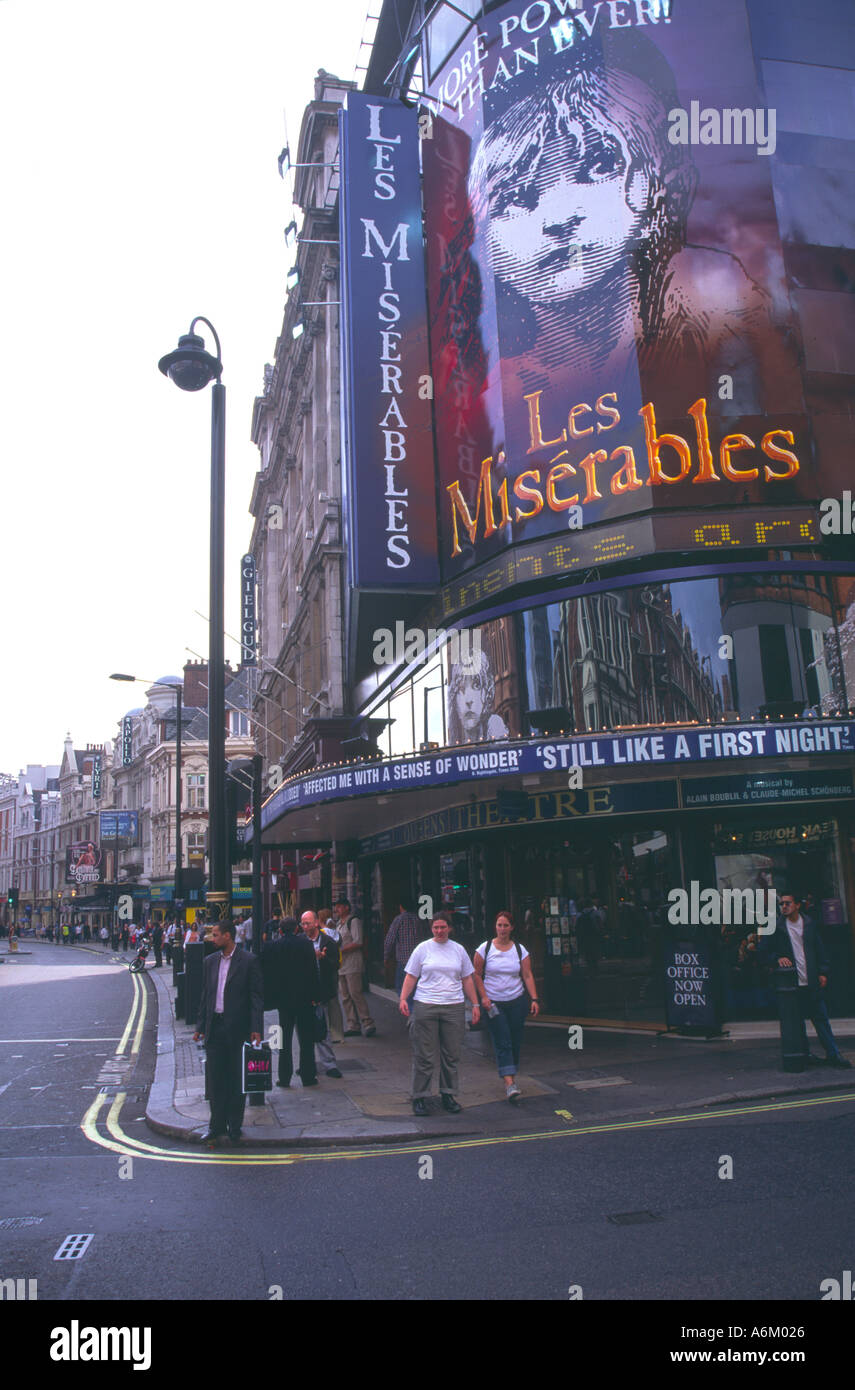 Les Miserables Queens theatre Shaftesbury Avenue London Angleterre West End Banque D'Images