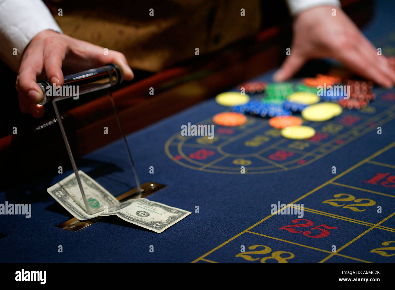 Les paris de roulette de casino Banque D'Images