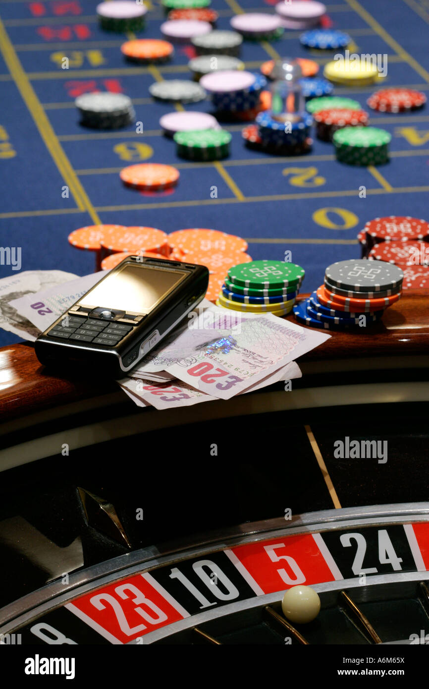 Les paris de roulette de casino Banque D'Images