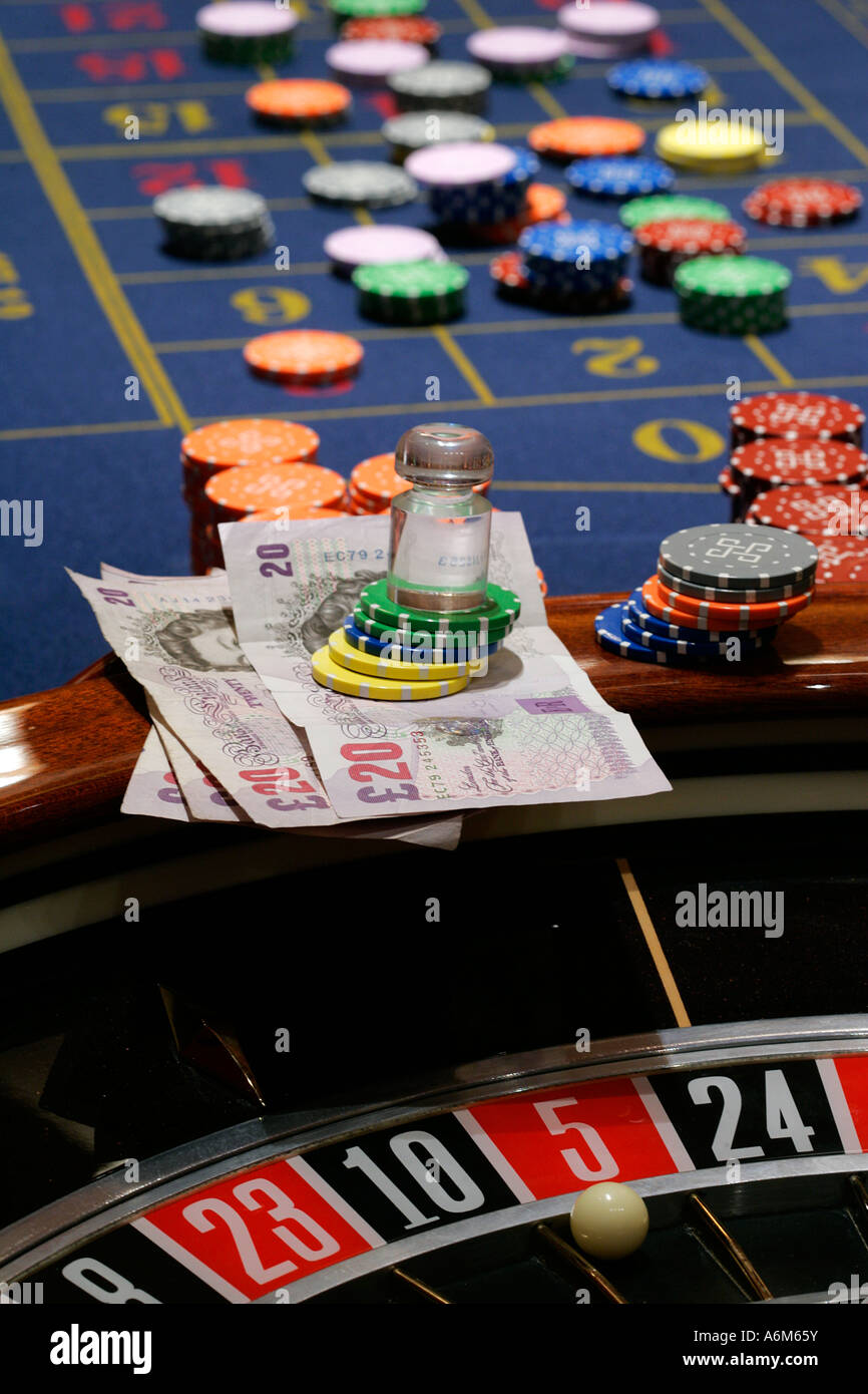 Les paris de roulette de casino Banque D'Images