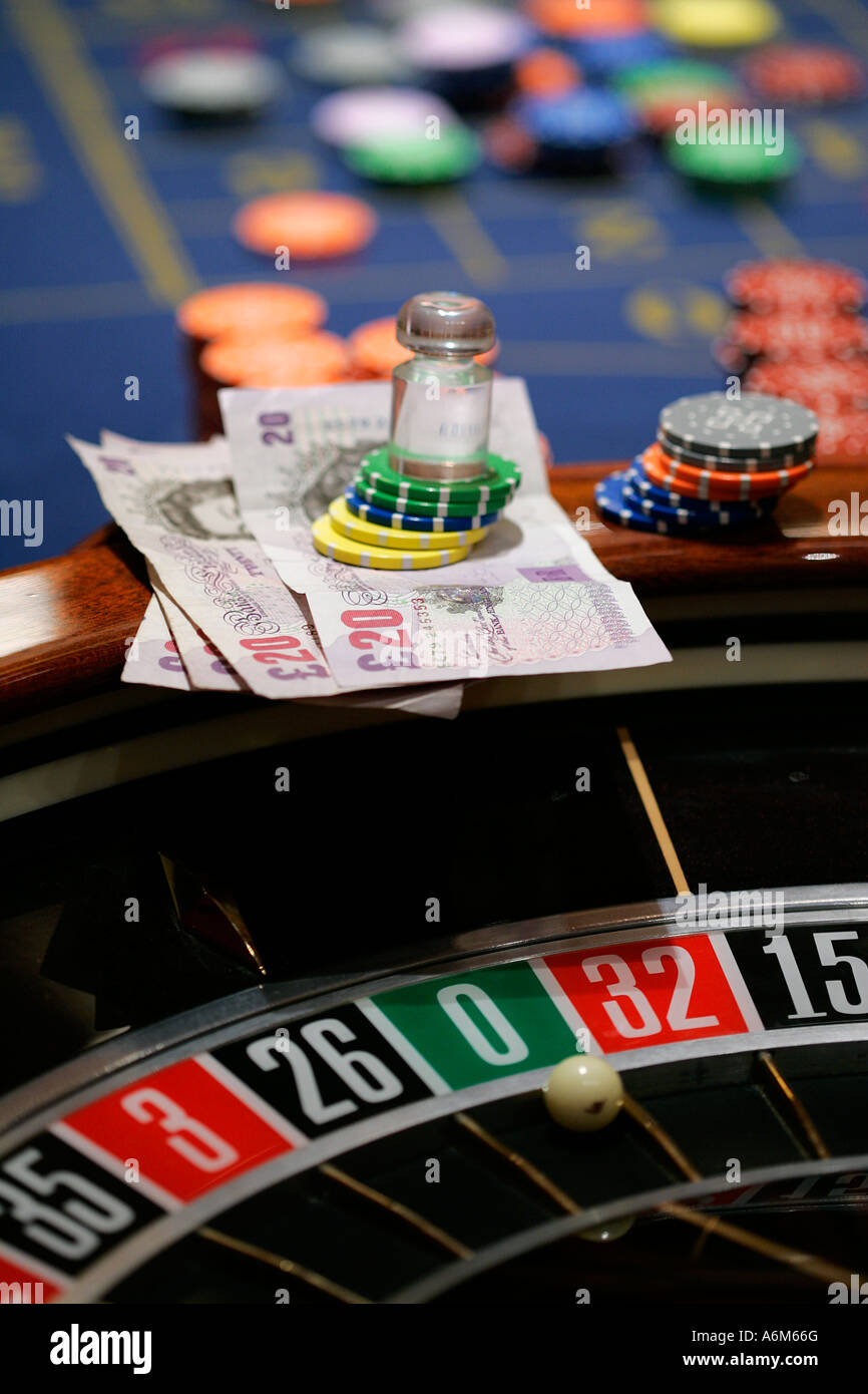 Les paris de roulette de casino Banque D'Images