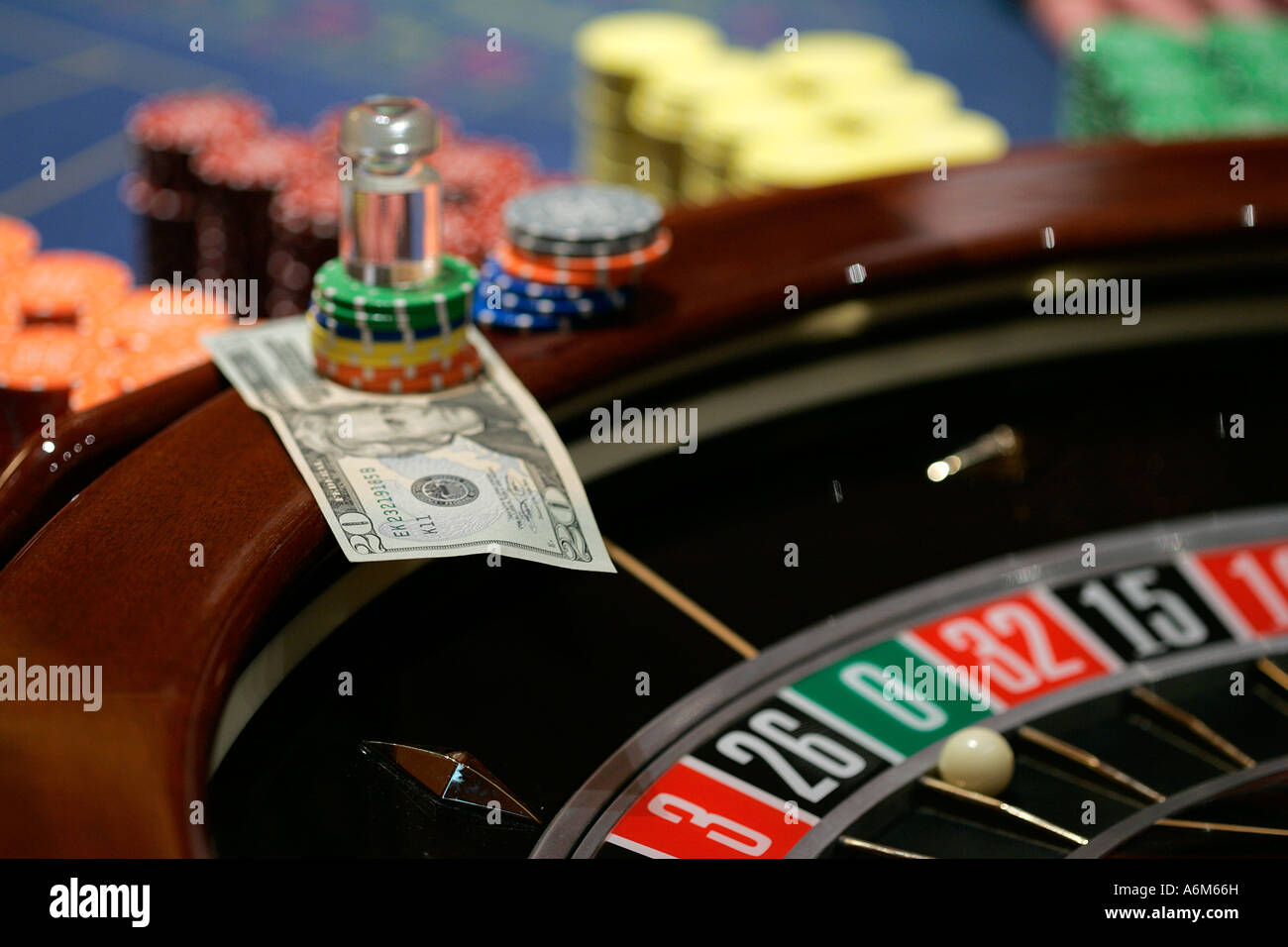 Les paris de roulette de casino Banque D'Images
