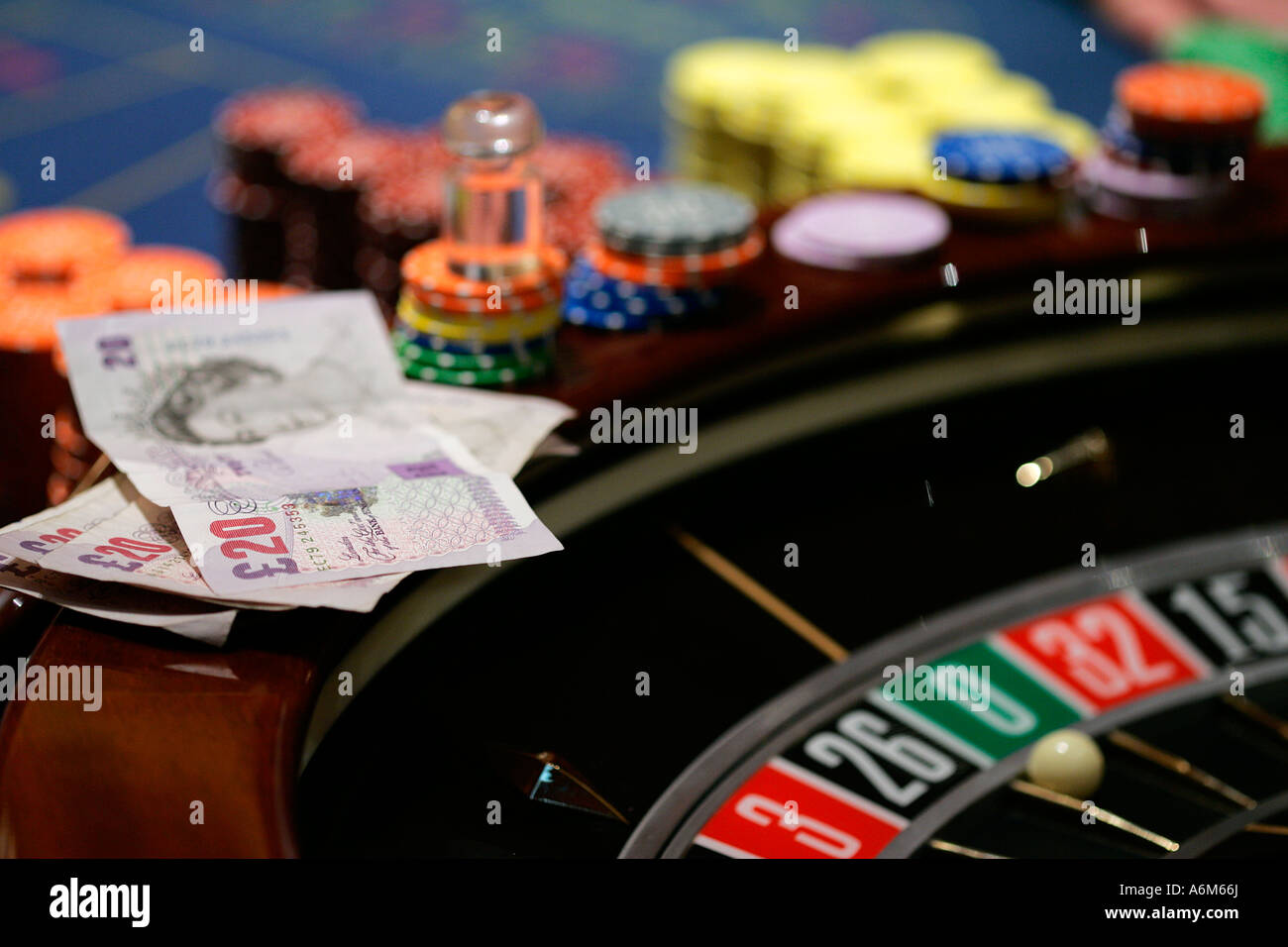 Les paris de roulette de casino Banque D'Images