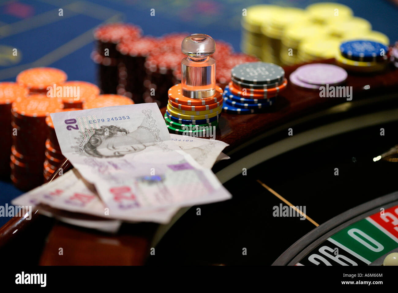 Les paris de roulette de casino Banque D'Images