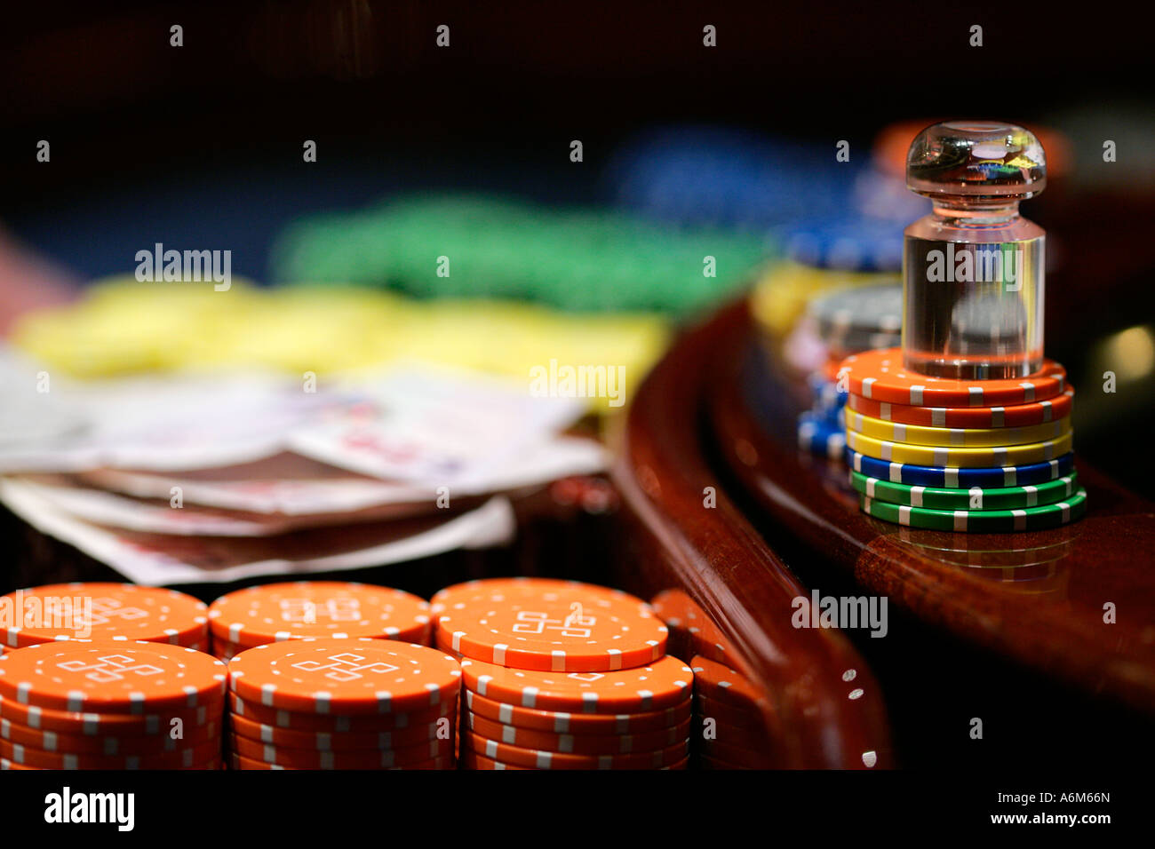 Les paris de roulette de casino Banque D'Images