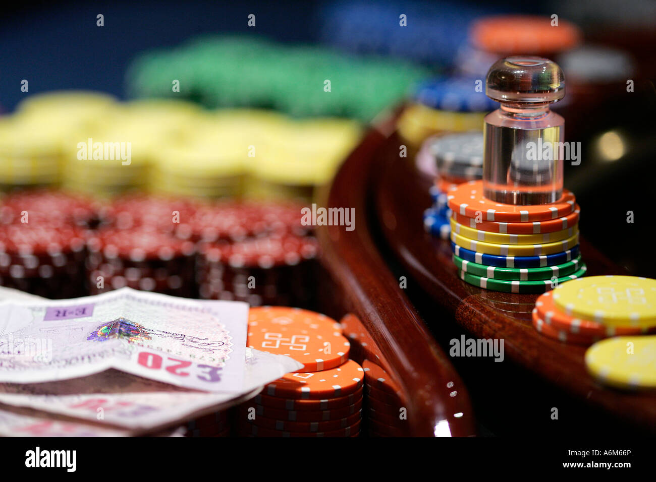 Les paris de roulette de casino Banque D'Images