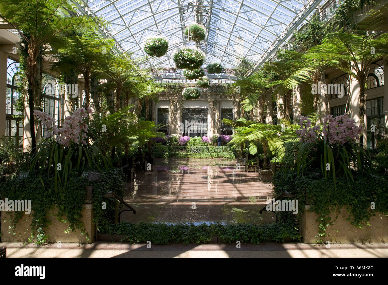 À l'intérieur de la véranda à Pierre du Pont création Longwood Gardens Kennett Square New York Banque D'Images