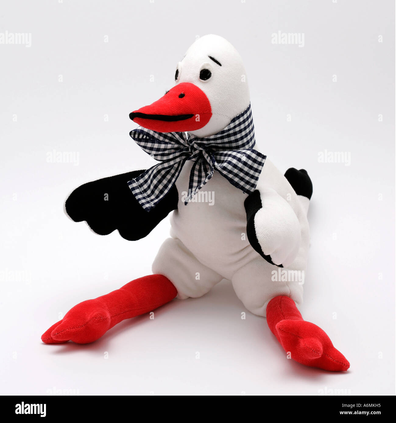 Stork toy figure animale enfants sweep jouet doudou jouet jeu de caractères peu bibelots knick knack jouer dally babiole Banque D'Images