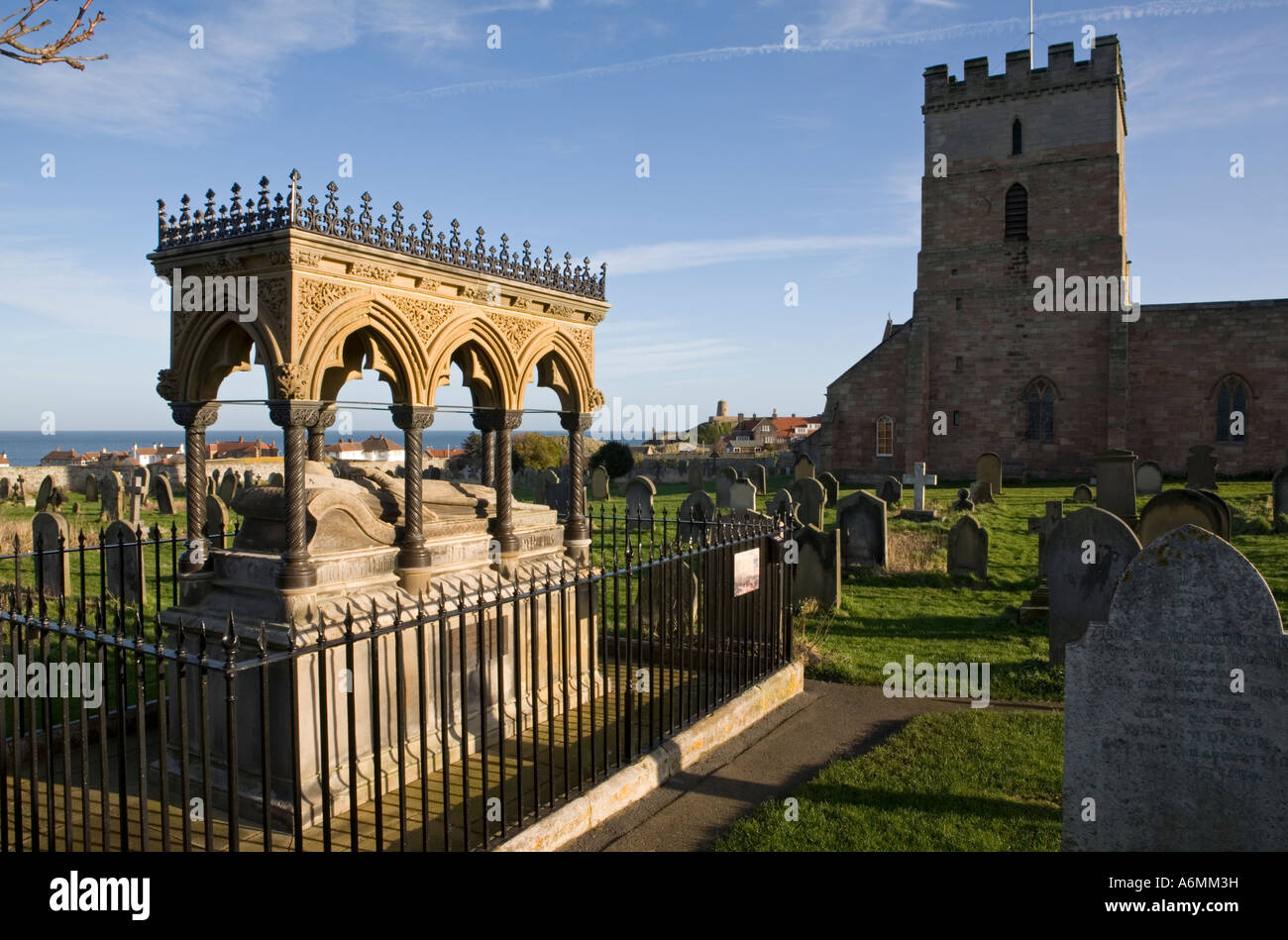 Le monument à Grace Darling à l'église de Saint Aidan, Bamburgh, Northumberland, England Banque D'Images