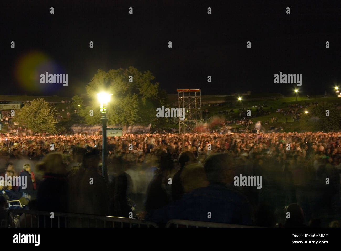 Scène de nuit à la fête nationale, la ville de Québec, Québec, Canada Banque D'Images