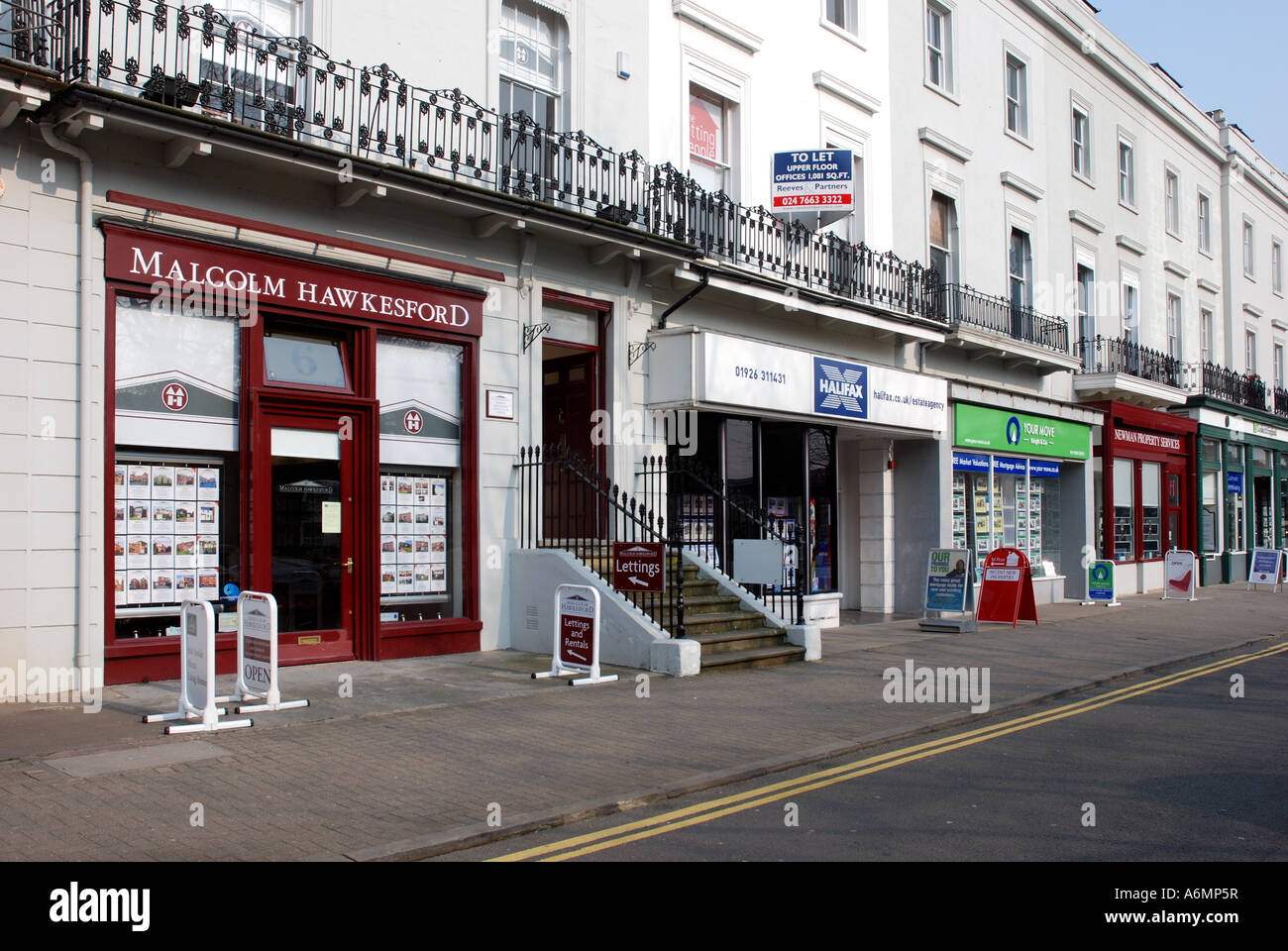 Agents immobiliers, Euston, Leamington Spa, Warwickshire, England, UK Banque D'Images