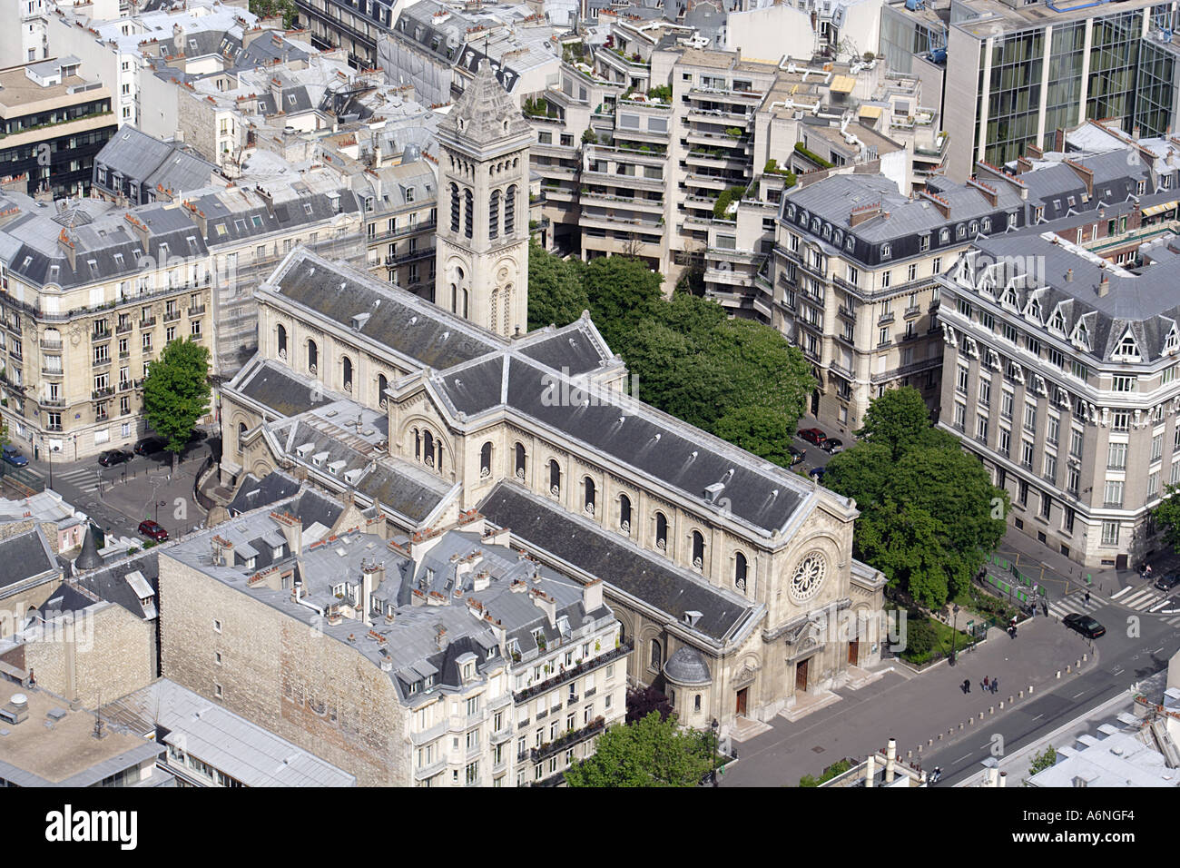 Place et Square Ozanam Boulevard du Montparnasse Paris France Banque D'Images