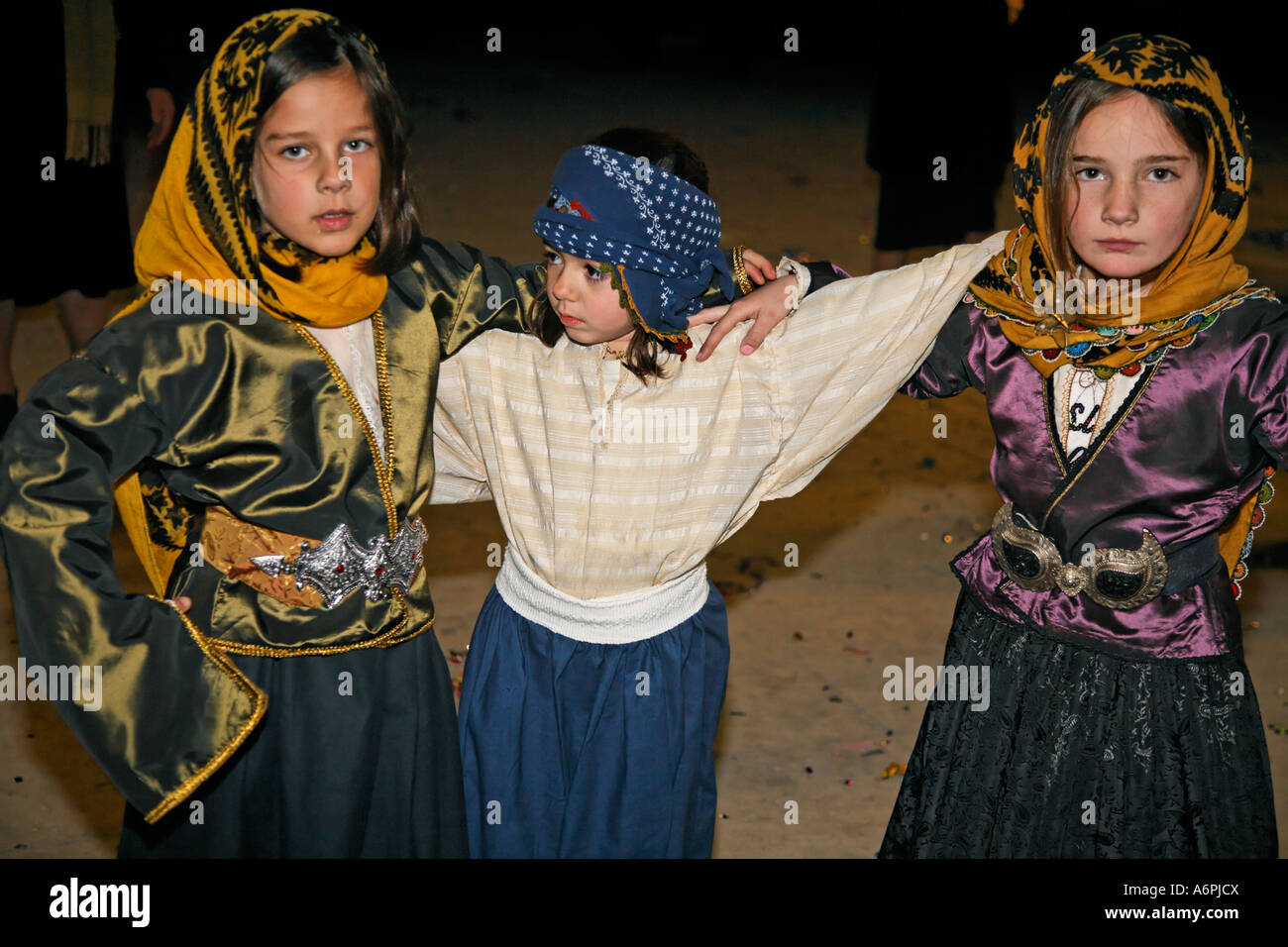 Les enfants à l'Aprokreas propres célébrations Lundi Festival de Skyros SKYROS Îles grecques Grèce Hellas Banque D'Images