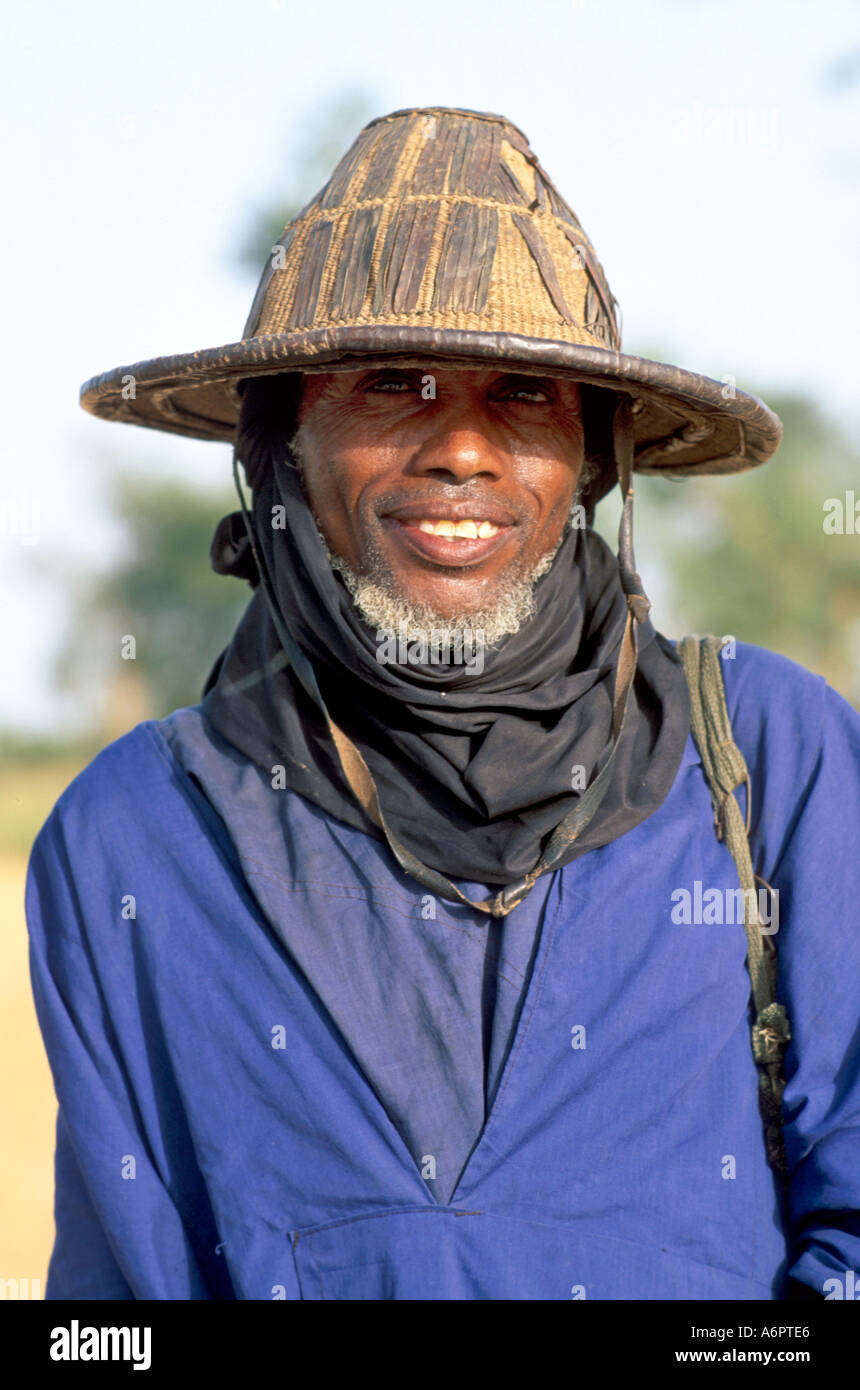 Portrait d'un goatherd de Fulani. Burkina Faso Banque D'Images