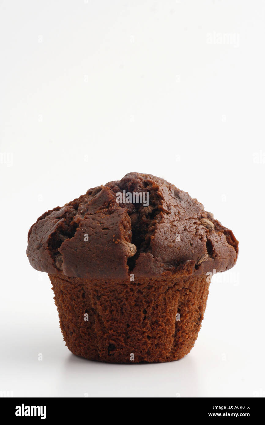 Muffin au chocolat double Banque D'Images