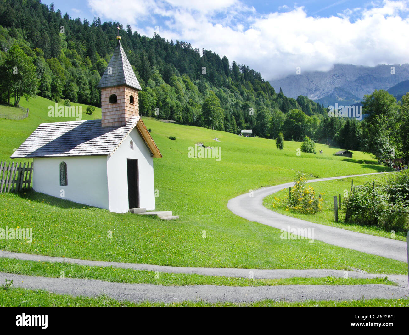 Chapelle dans les Alpes bavaroises KARWENDEL Gebirge Bayerische Alpen Banque D'Images