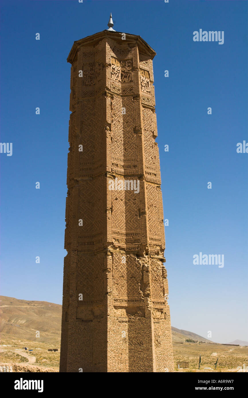 AFGHANISTAN Ghazni Minaret du Sultan Mas'ud 111 l'un des deux minarets début 12ème siècle Banque D'Images