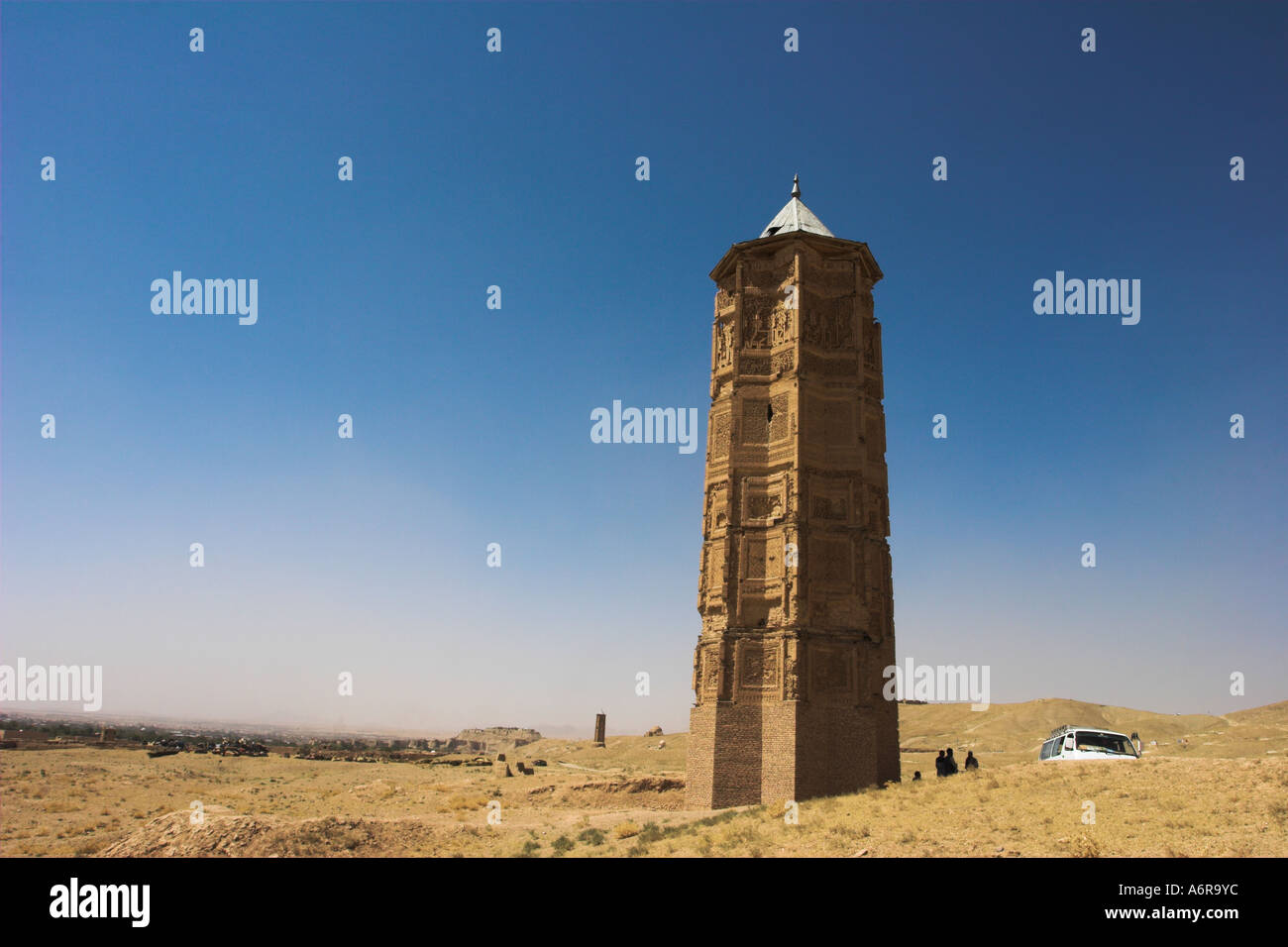 AFGHANISTAN Ghazni Minaret du Sultan Mas'ud 111 l'un des deux minarets début xiie siècle l'autre construit par Bahram Shah Banque D'Images